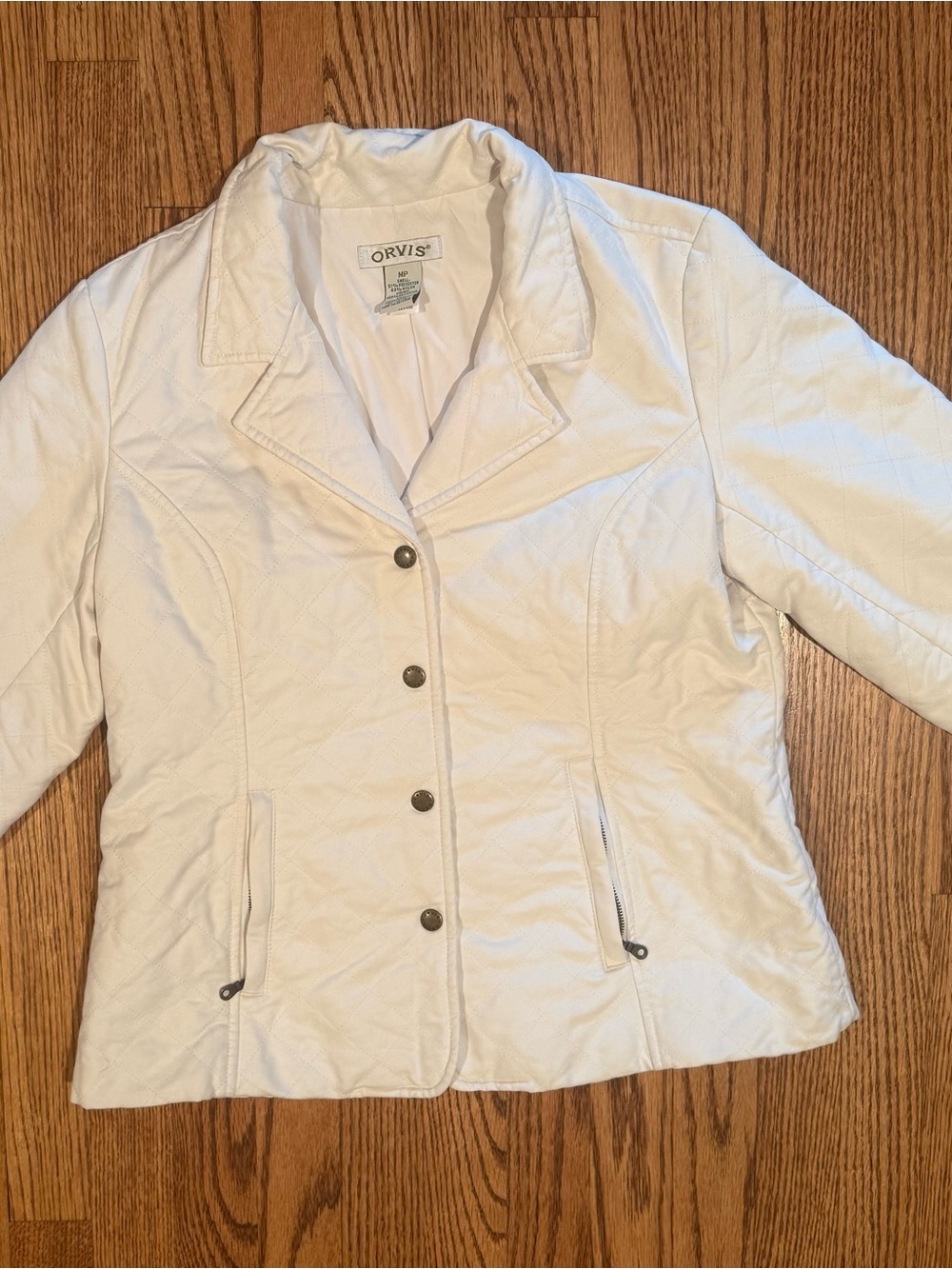 Orvis Women's creamy off White Quilted blazer Jacket